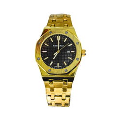 Audemars Piguet Royal Oak Gold Black Dial – Premium First Copy Watch for Men