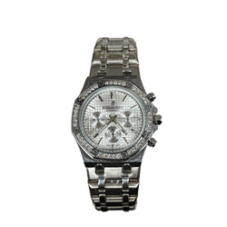 Audemars Piguet-Inspired Men’s Luxury Chronograph Watch – Diamond Bezel