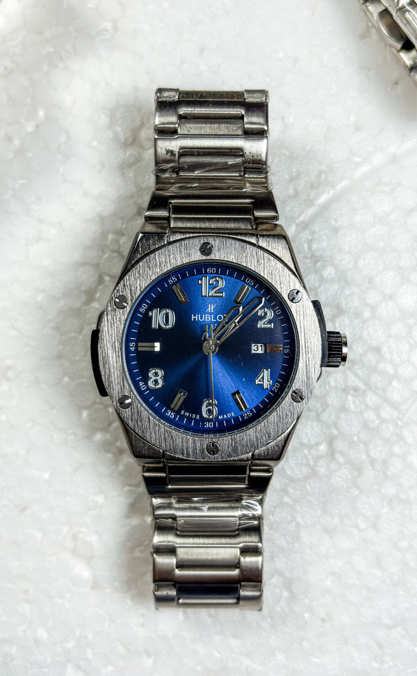 Ocean Steel Hublot – Premium First Copy with Blue Sunburst Dial