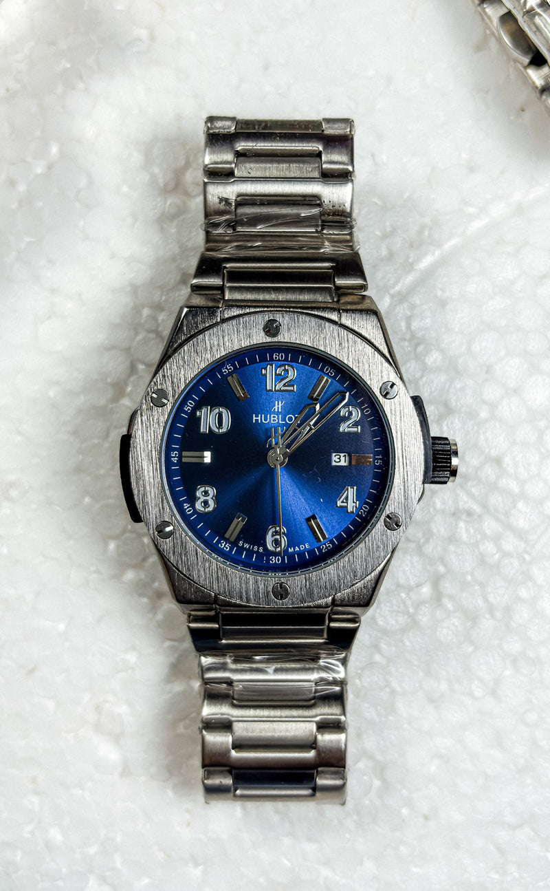 Ocean Steel Hublot – Premium First Copy with Blue Sunburst Dial