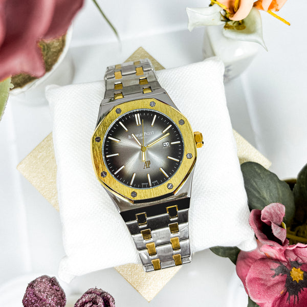 Men’s Two-Tone Luxury Watch – Audemars Piguet-Inspired Design