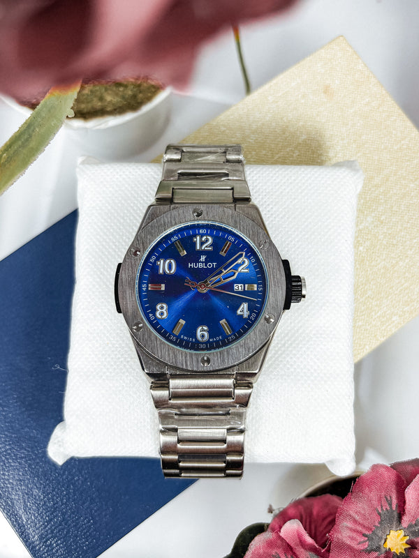 Ocean Steel Hublot – Premium First Copy with Blue Sunburst Dial