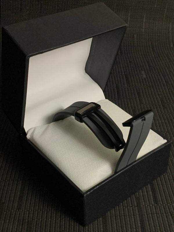 Heryi Black Dial Sport Chronograph Men’s Watch with Rubber Strap